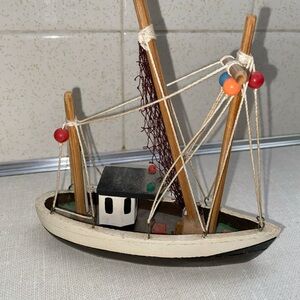 Vintage Nanco Wooden Fishing Boat‎